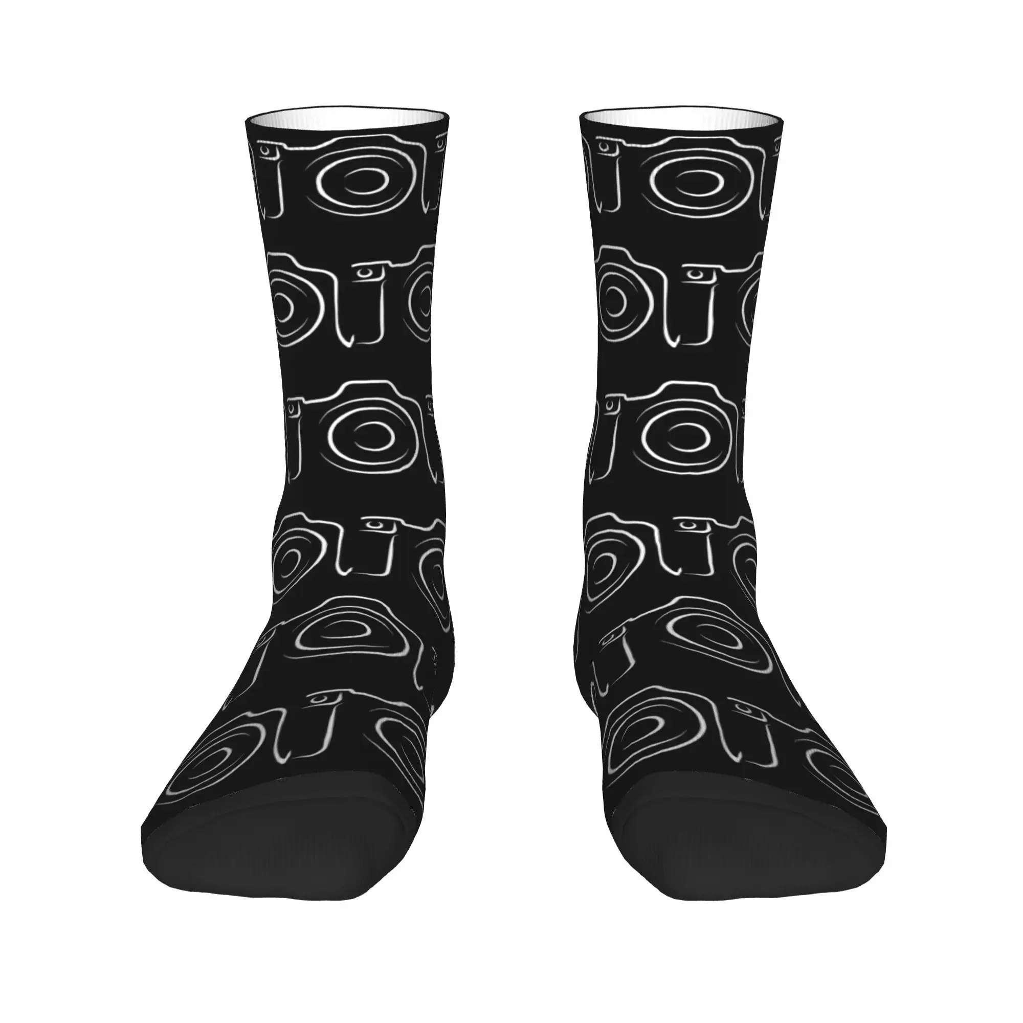 جوارب كاميرا للتصوير الفوتوغرافي على شكل قلب من المصور، جوارب هاراجوكو، جوارب طويلة لجميع المواسم، هدايا للرجال والنساء