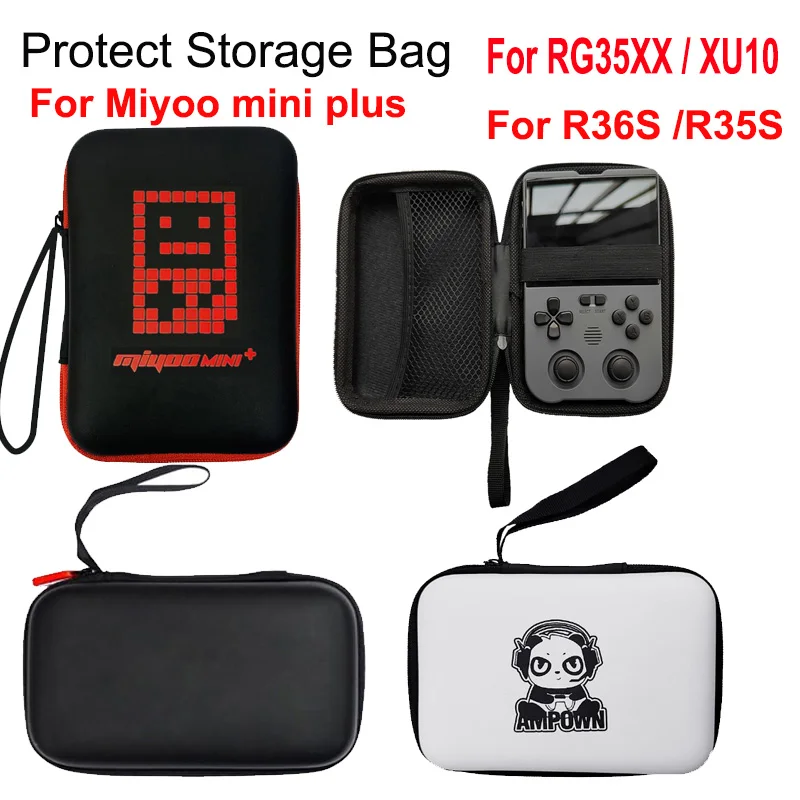 Protective Case Suitable for Miyoo Mini Plus for Anbernic RG35XX XU10 R36S R35S Handheld Game Console Portable Storage Bag