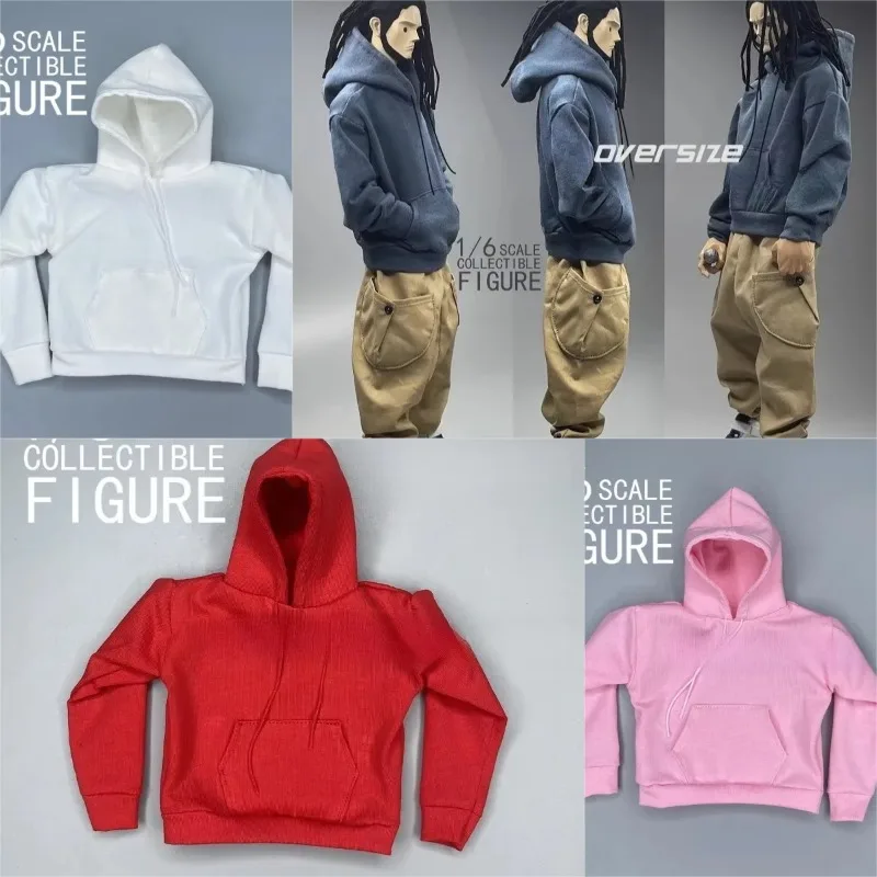 

1/6 Scale Male Fat Oversize Style Trendy Hooded Long Sleeved Hoodie Pants Clothes for 12" Action Figures Strong Body Doll