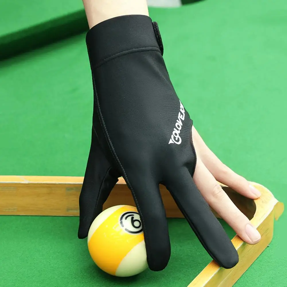 Billiards Gloves Enhanced Grip Left Right Hand Open Three Finger Professional Billiards Gloves Snooker Table Tennis Gloves