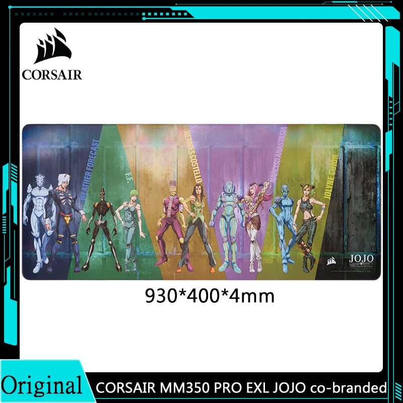 CORSAIR MM350 PRO Oversized JOJO co-branded 930*400*4mm Advanced anti-splash cloth gaming mousepad drawing pattern