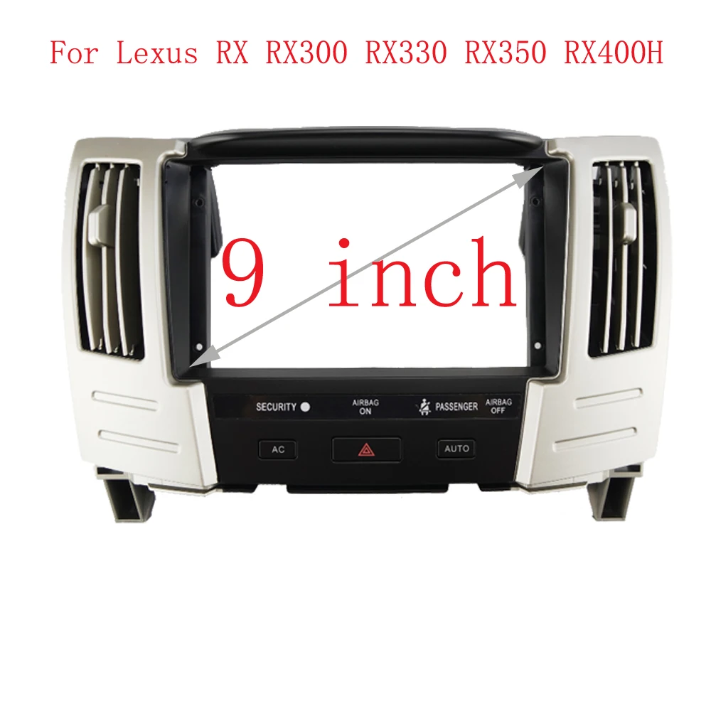 For Lexus RX RX300 RX330 RX350 RX400H Toyota Harrier 9 inch 2 Din Car Radio Fascia Frame car Radio Audio Dash Fitting Panel Kit