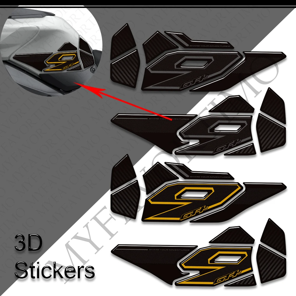 2025 2026 For Tracer 9 GT 9GT + 9GT+ Tank Pad Cap Protector Fairing Fender Handguard Hand Guard Carbon Fiber Stickers Decals 0 s