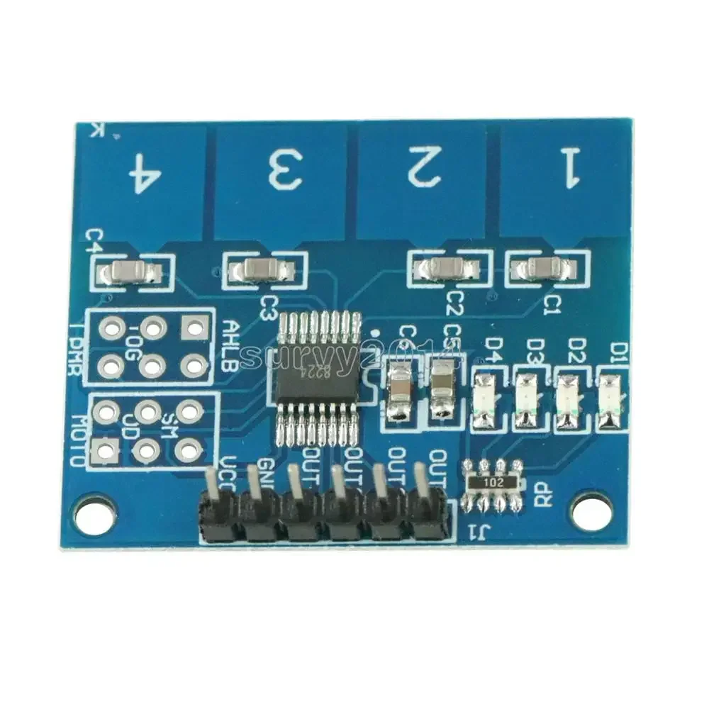 

1PCS TTP224 4 Keys 4 Channel Digital Capacitive Touch Sensor Module for Arduino