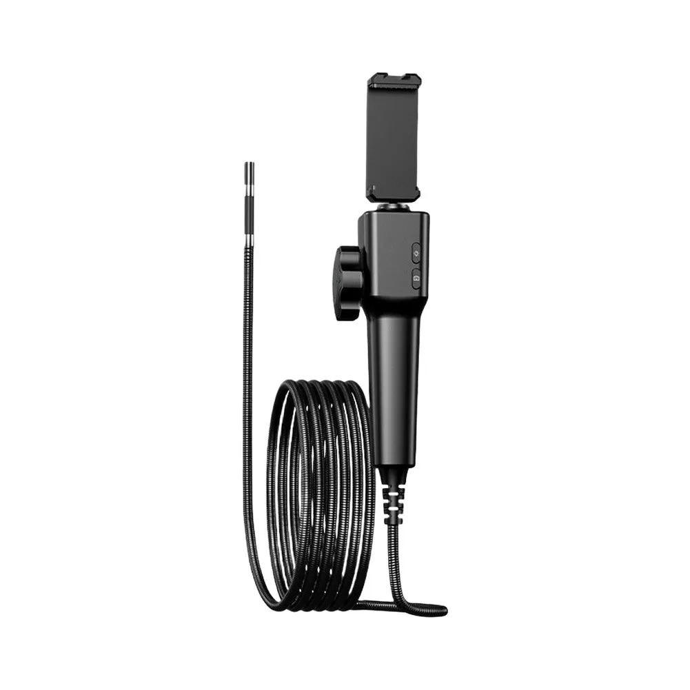 360 Degree Handheld Borescope for Car Engine Inspection Multiple Probe Sizes 6mm 8mm Flexible Gooseneck 1m 2m Cable Black