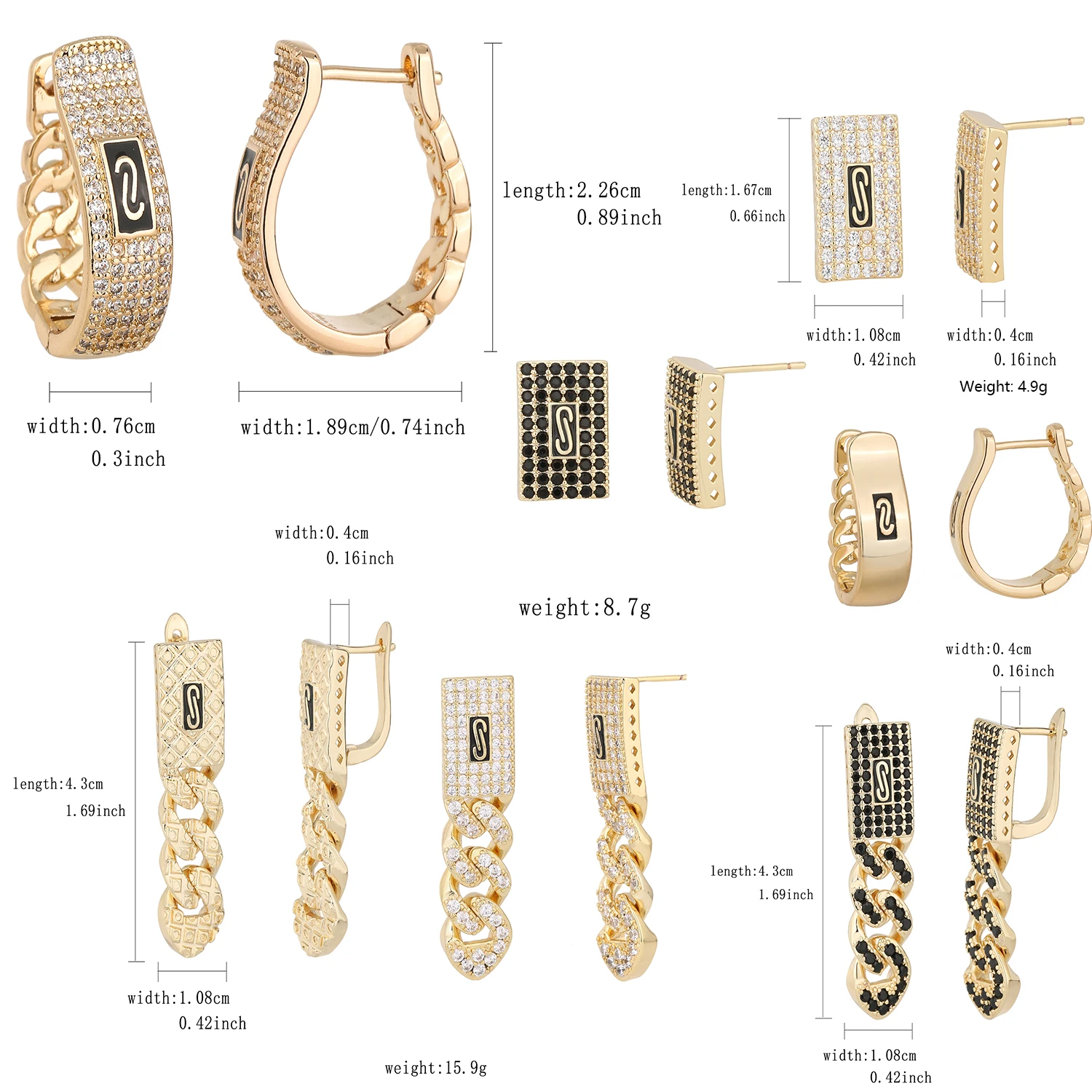 Monaco earrings are a perfect Christmas gift for girls, suitable for upscale parties and business occasions.