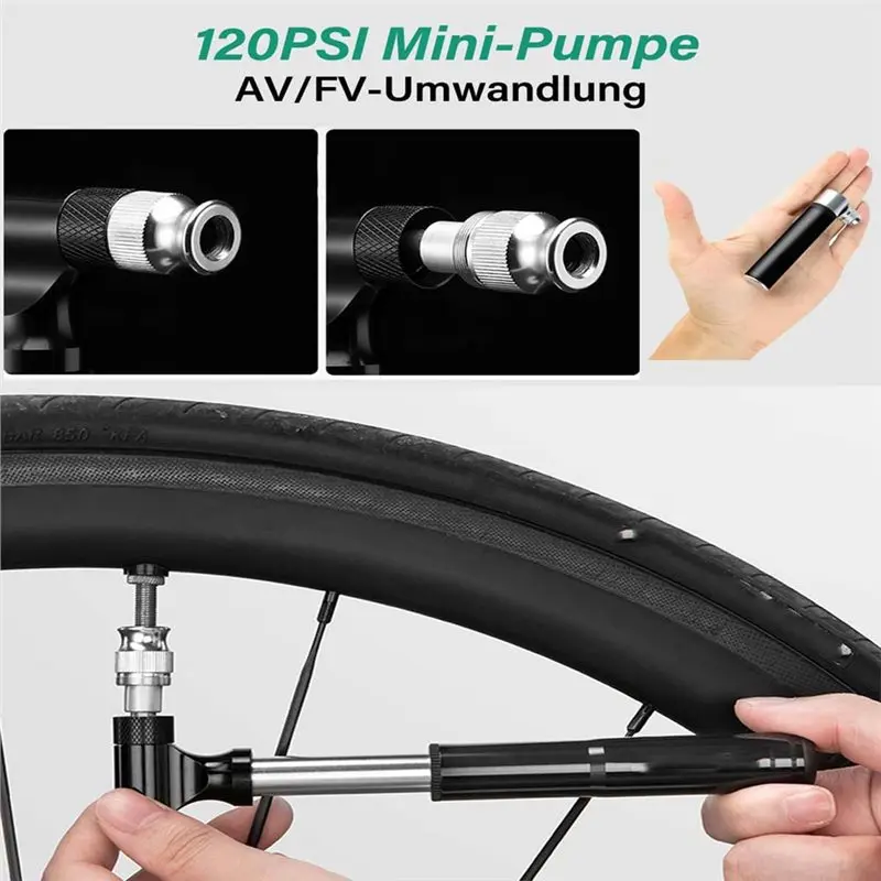 A74K-Bicycle Repair Kit With Saddle Bag Bicycle Multitool Mini Air Pump