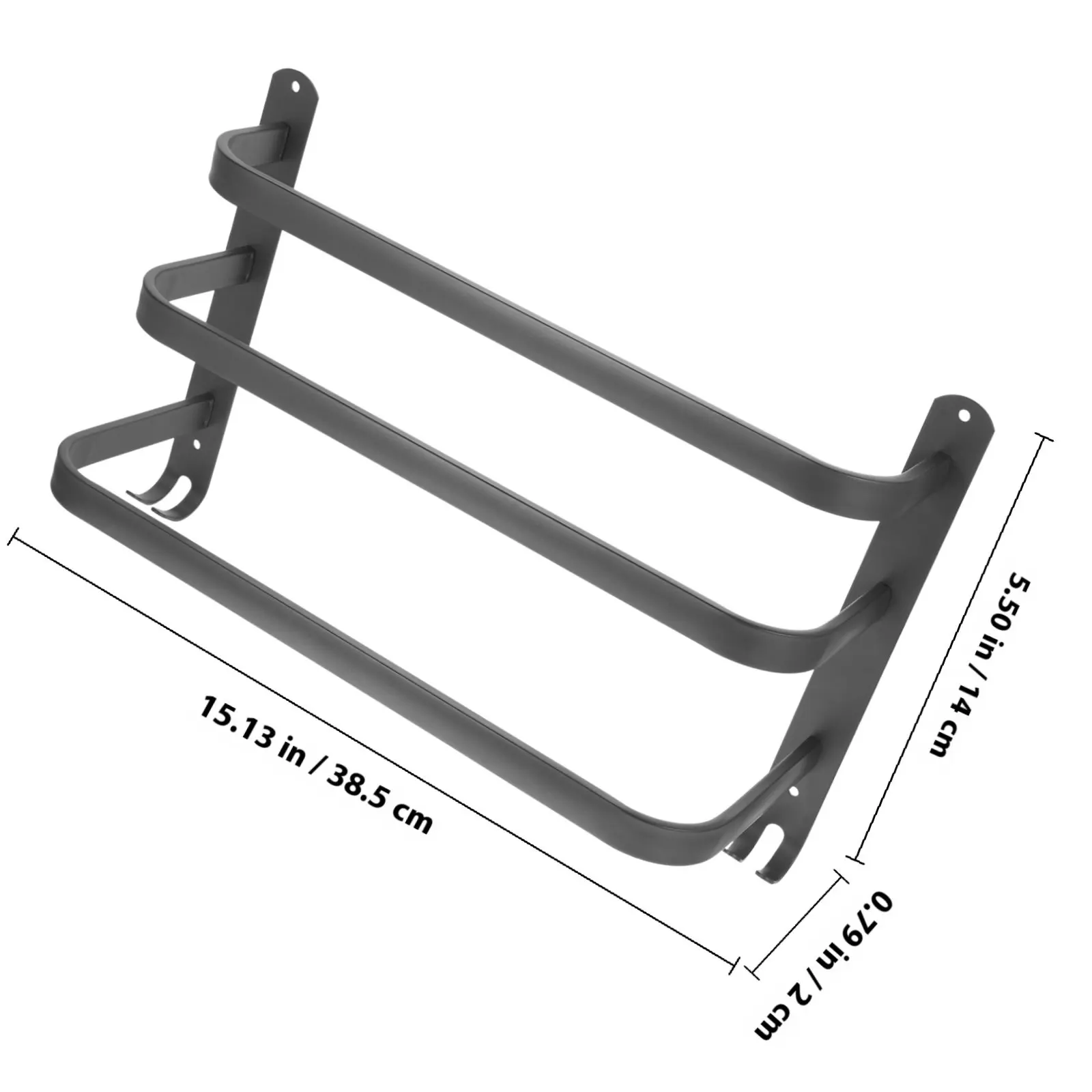 Bathroom Towel Shelf Aluminum Towel Rack Sturdy Wall Mounted Holder for Kitchen Bathroom Washcloth Hanger Multi-Functional