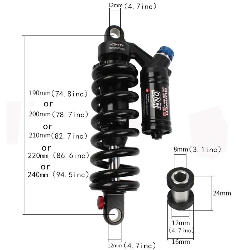 DNM RCP2S ammortizzatore Mountain Bike sospensione posteriore ammortizzatore a molla Mtb Downhill DH ammortizzatore posteriore