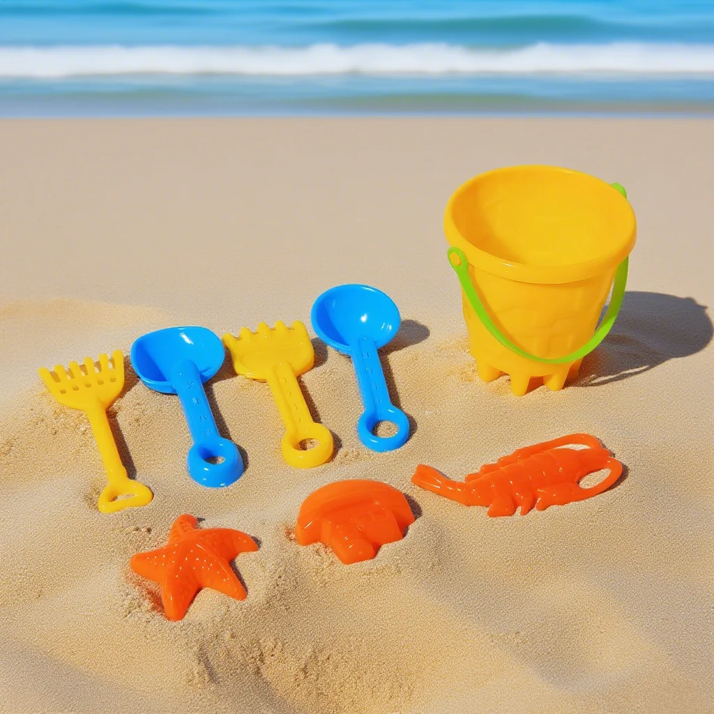 Beach Toy Set, Play on the Beach, Play with Sand, Digging Tools, Shovel, Beach Bucket, Perfect Summer Gift, Random Colors and Styles, Suitable for Creative Sand and Snow Activities