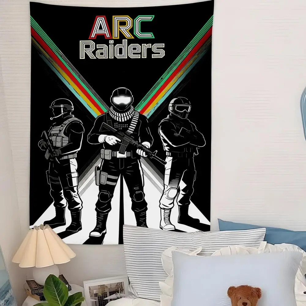 Hot Game ARC R-raiders Tapestry Microfiber Background Art Decor For Bedroom Living Room Bar Garden Outdoor Festival Wall Decor
