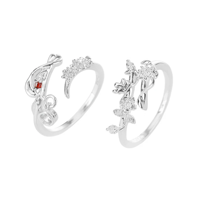 แหวนอะนิเมะ Tian Ci Gufu แหวนคู่รักแบบปรับได้ใช้ได้ทั้งชายและหญิงของขวัญเครื่องประดับ