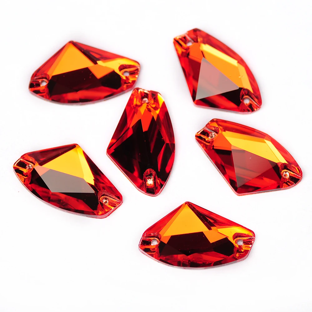 Hyazinthen-Kristallglas-Aufnähsteine in verschiedenen Größen, Glitzer-Strass für Kleidung und Kleider, Kristall-Nähsteine – Detail 3