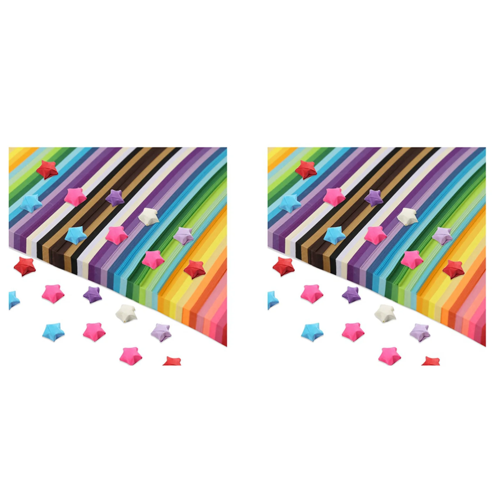 4120 Lembar Kertas Origami Bintang 27 Strip Kertas Warna Bermacam-macam Strip Kertas Dekorasi Warna Solid Origami Dua Sisi