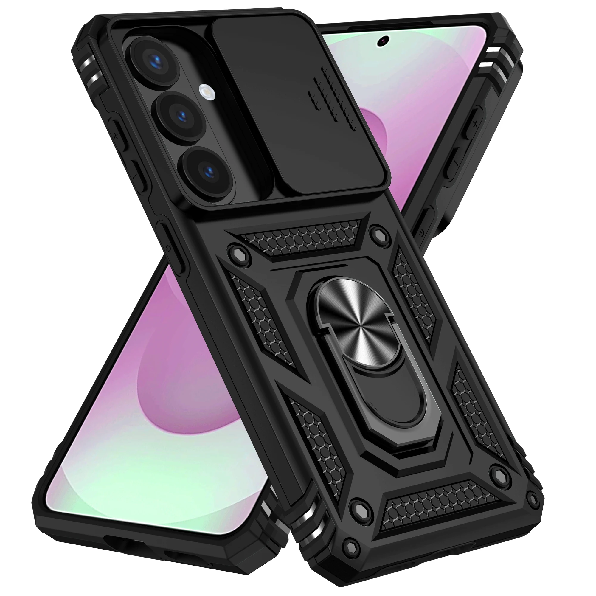 Funda For Samsung Galaxy A24 A54 A34 A05 A05S A15 A35 A55 A26 A36 A16 A06 A57 A37 A17 A56 Case Ring Holder Lens Protect Cover