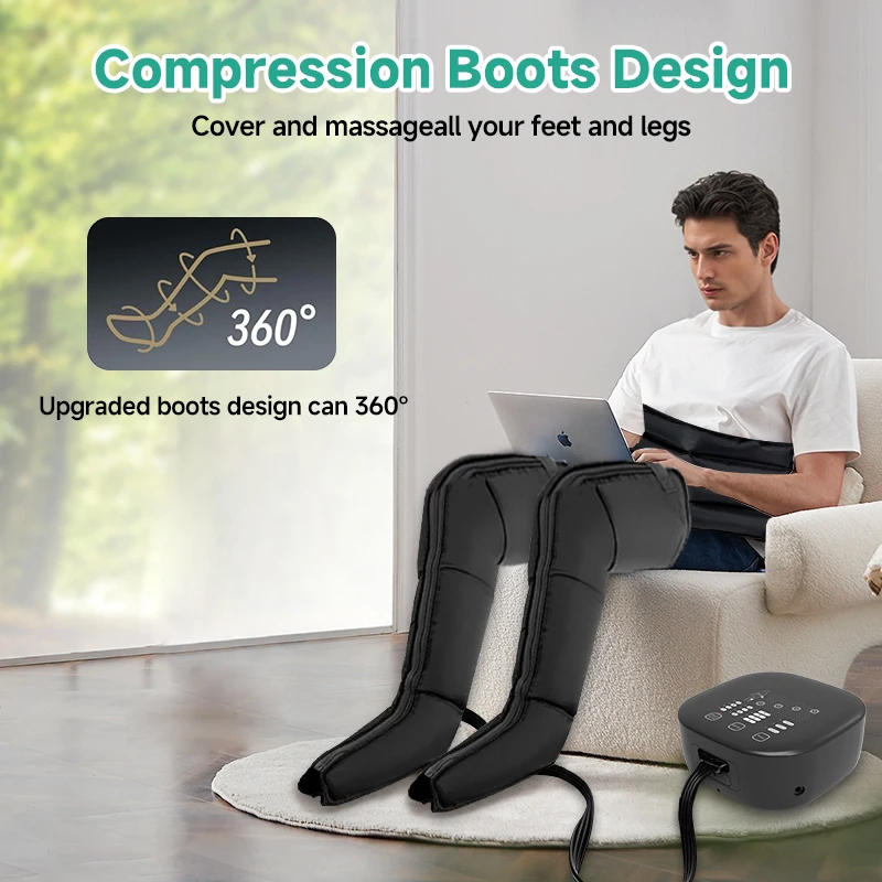 Infrared Physiotherapy Air Compression Recovery Boots Foot And Leg Massager For Better Blood Circulation Leg Massager Boots