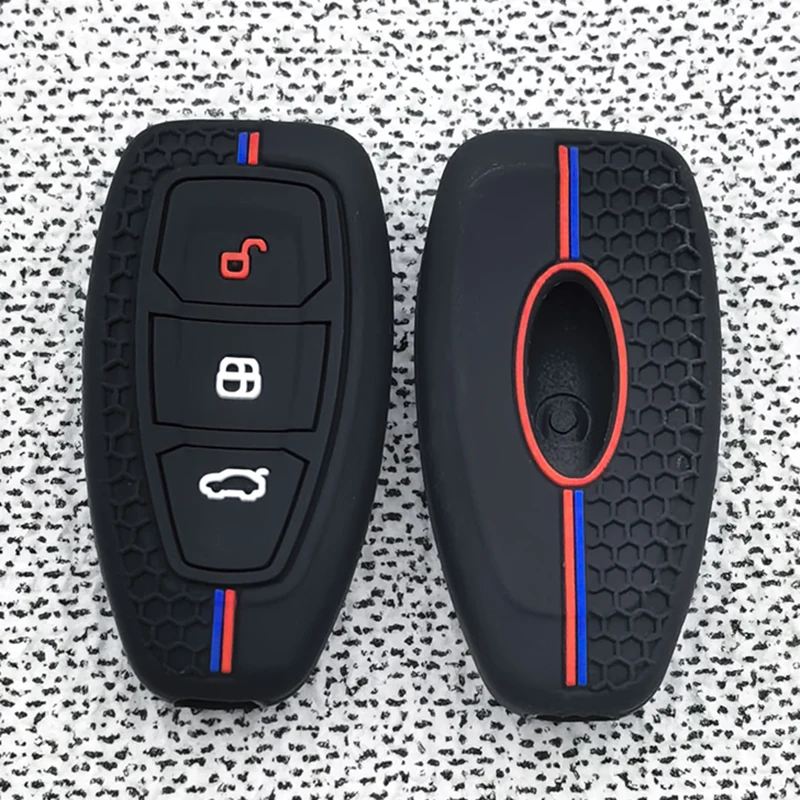 New Car Remote Key Case for Ford ST Line Fiesta Focus Mondeo Ecosport Kuga Puma Edge Escape Silicone Car Key Fob Accessories