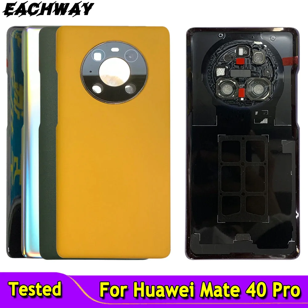 

6.76" For Huawei Mate 40 Pro Battery Glass Cover Rear Door Housing Case Mate 40Pro NOH-NX9 NOH-AN00 Back Cover With Camera Lens