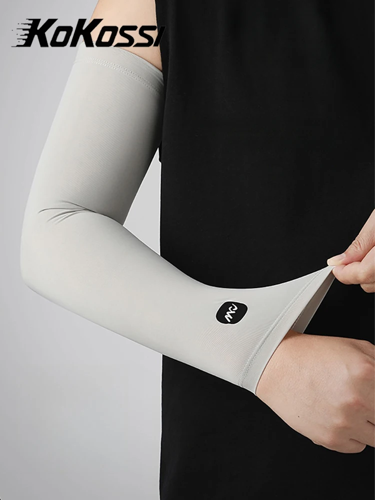 AliExpress kokossi KoKossi 1 Pair Arm Sleeves Protection Compression Ice Silk Breathable Quick Dry Cooling Elastic Sports Sleeves Fitness Cycling