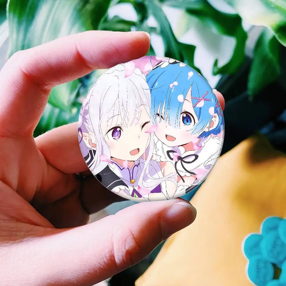 Re Zero anime Anime Brooches Cute Cartoon  Badge Jacket Jeans Lapel Pin Gift Accessorie