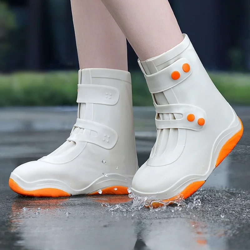 

Rain Shoes Women's Waterproof Shoe Covers Silicone Outer Wear Rainy Day Anti-slip Thickened Wear-resistant Children's Rain Boots