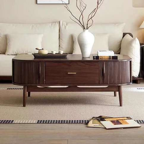 Good Quality Movable Wood Coffee Table and Tea Table Set