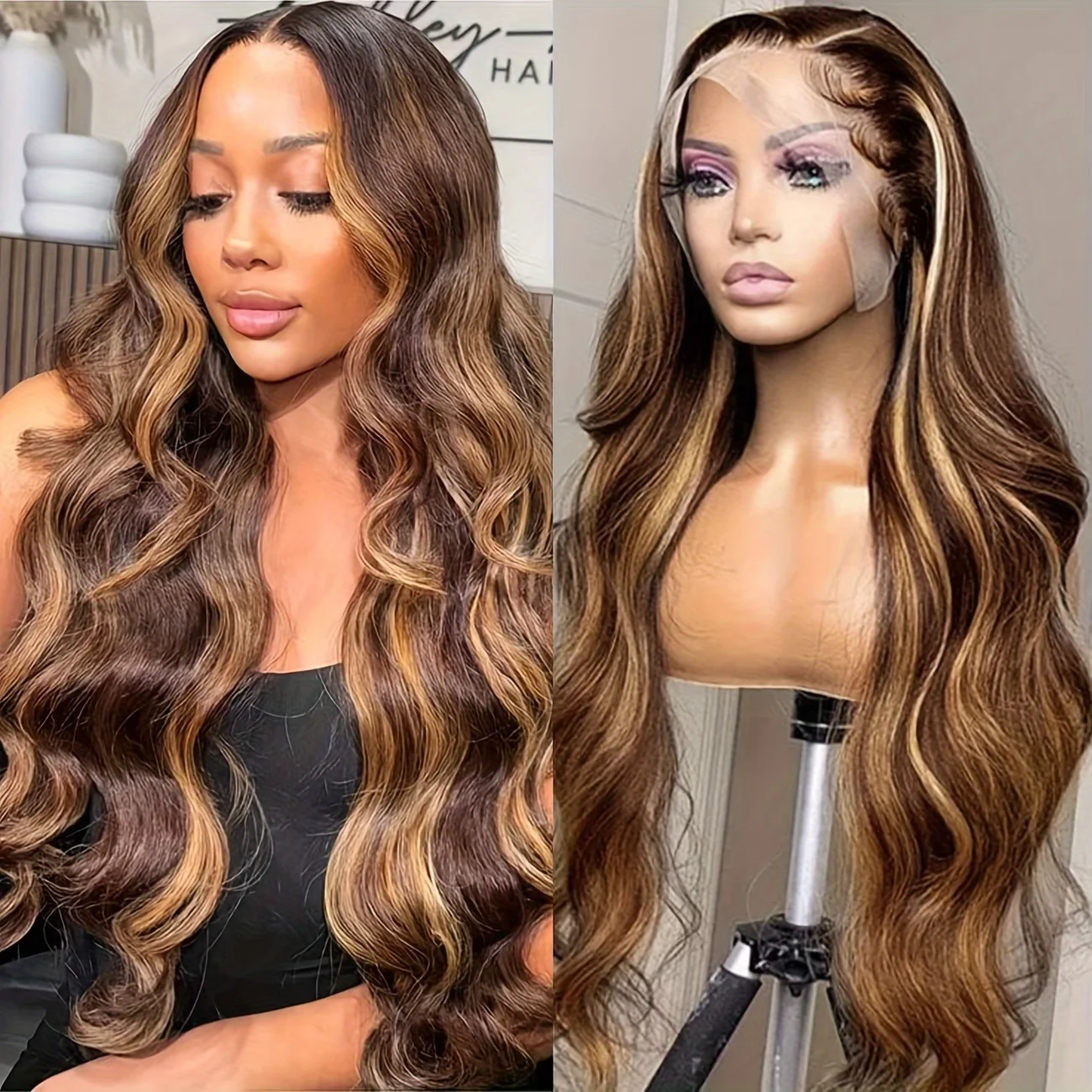 

250 Density 427 Highlight Human Hair Wig Brazilian Body Wave 13X6 Hd Lace Frontal Wig Deep Wave Lace Front Wig Colored For Women
