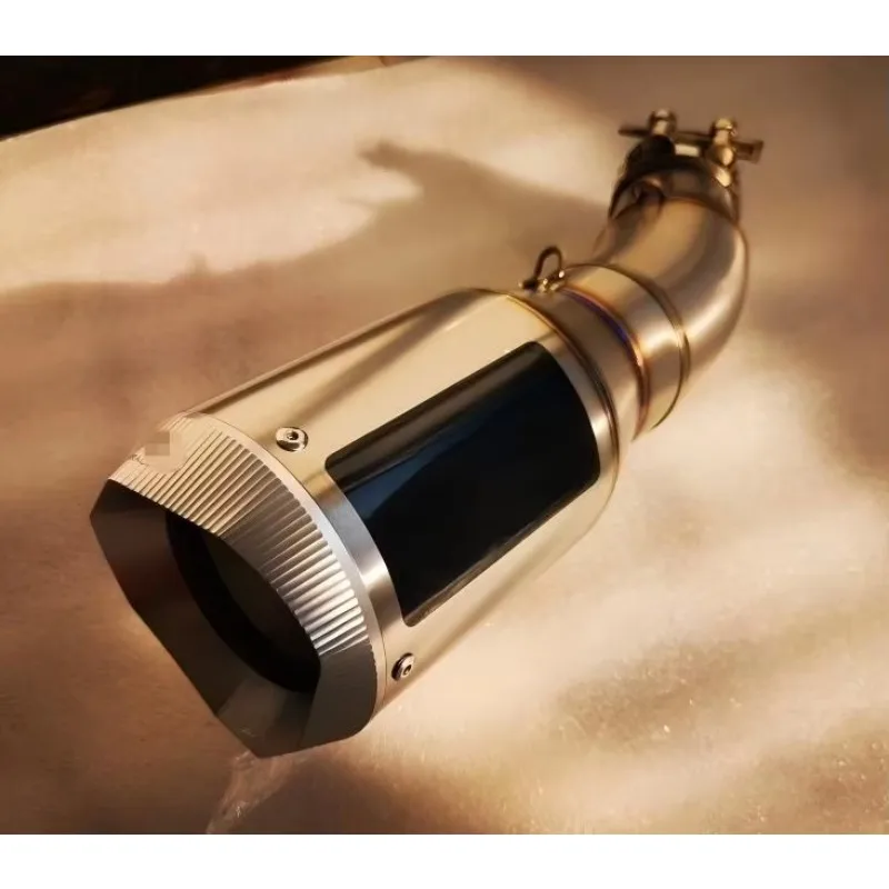 For Kawasaki H2 H2sx Modified H2 Modified Titanium Alloy Front H2sx Titanium Color Burned Blue Motorcycle Exhaust！