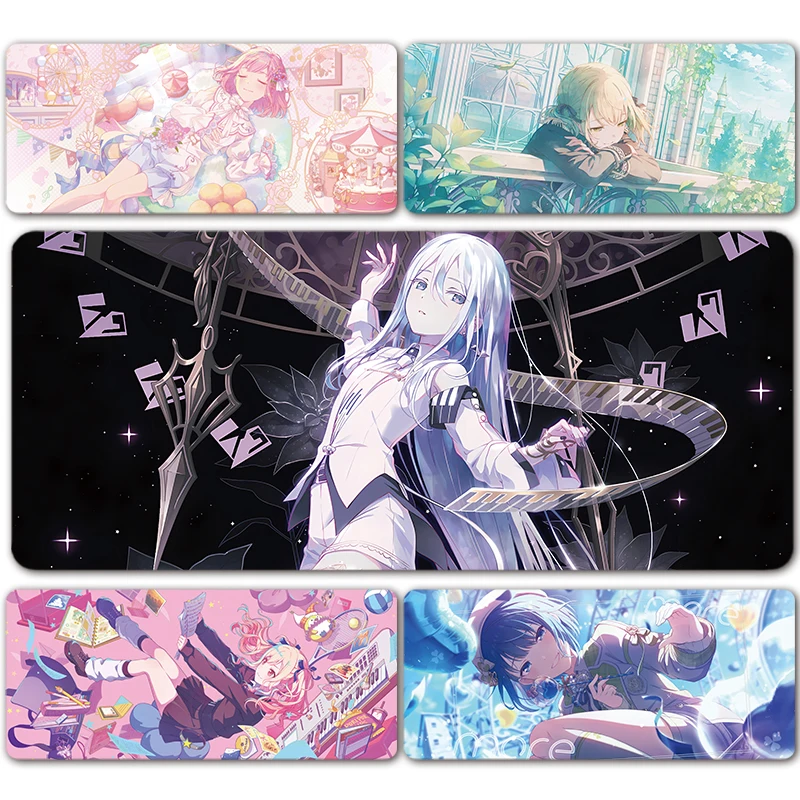 لوحة ماوس كبيرة من Project Sekai World Link PJSK 25Ji MMJ WxS VBS LN XXL كمبيوتر محمول غير قابلة للانزلاق لوحة مفاتيح مكتبية حصيرة مكتبية لوحة ماوس