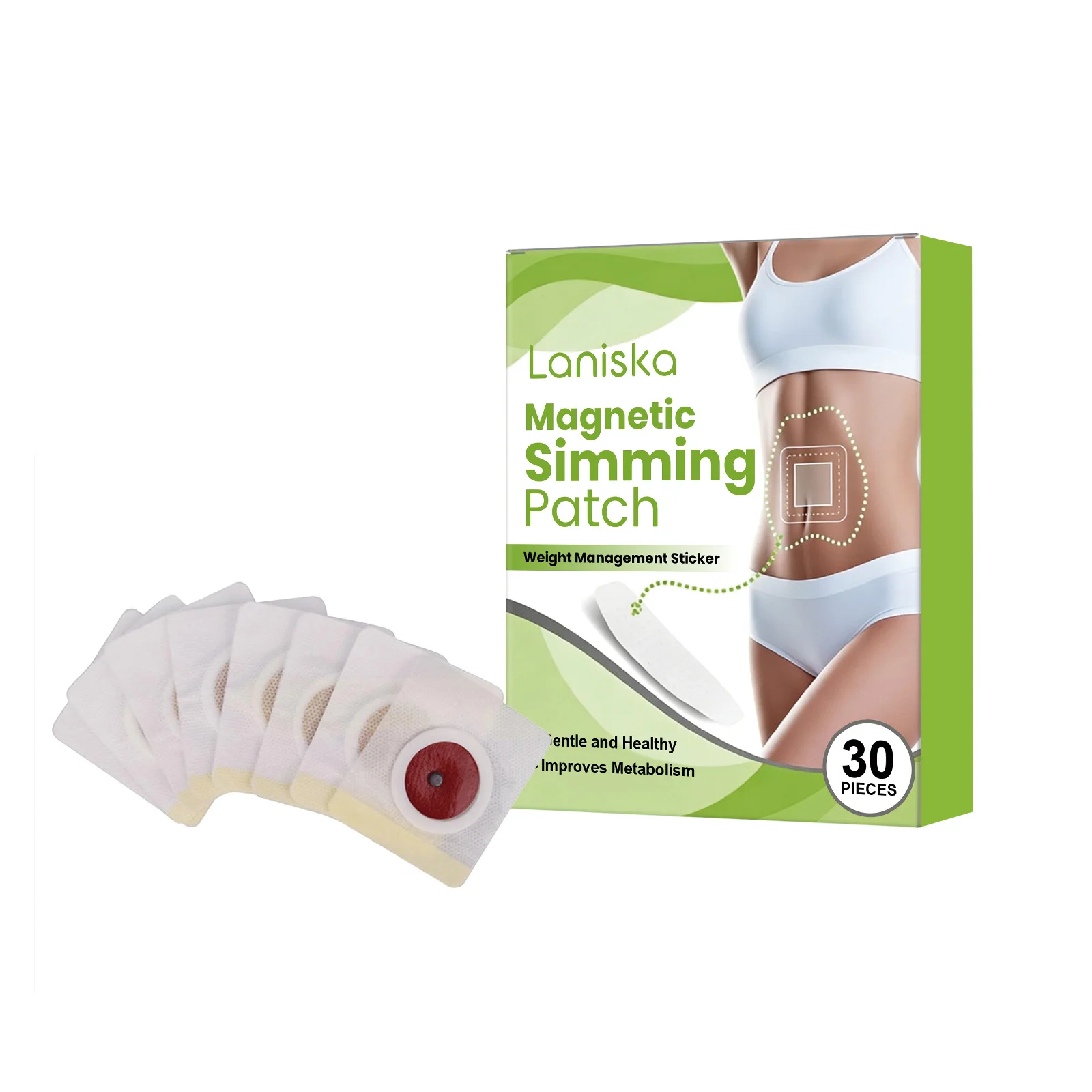 30/60/90pcs Magnet Belly Slimming Patch Abdominal Detox Waist Fat Burning Remove Cellulite Improve Stomach Weight Loss Sticker