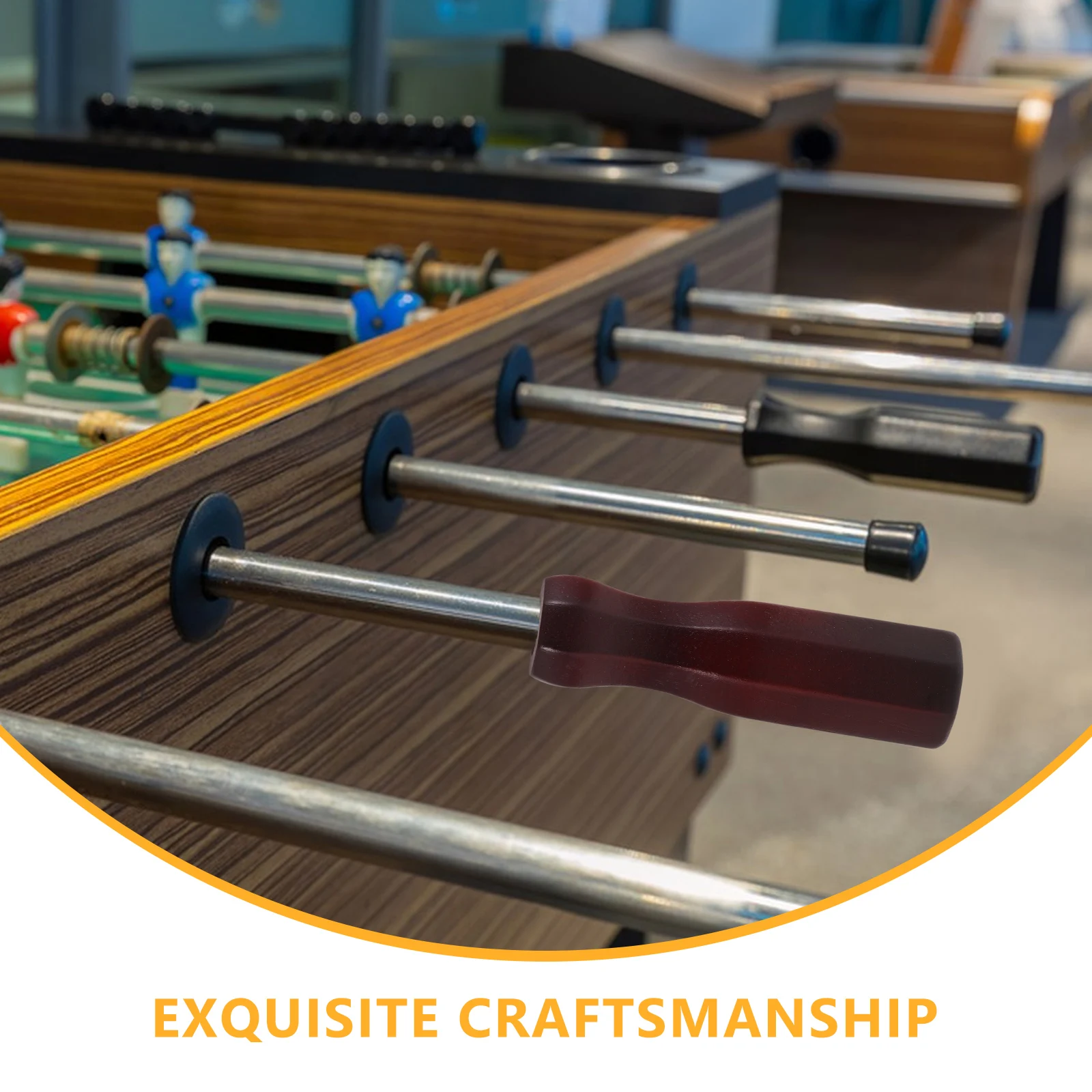

Football Table Handle Convenient Foosball Handles Supplies Grip Wooden Part Plastic Grips