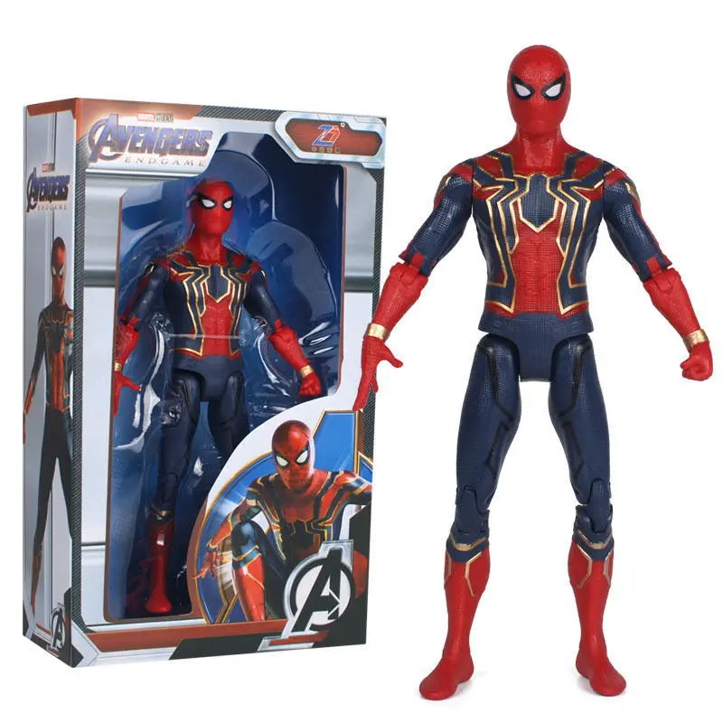 Marvel Avengers Iron Man Spider Man Captain America 7inches Action Figure Genuine Authorized Collect Model Ornaments Boy Toys