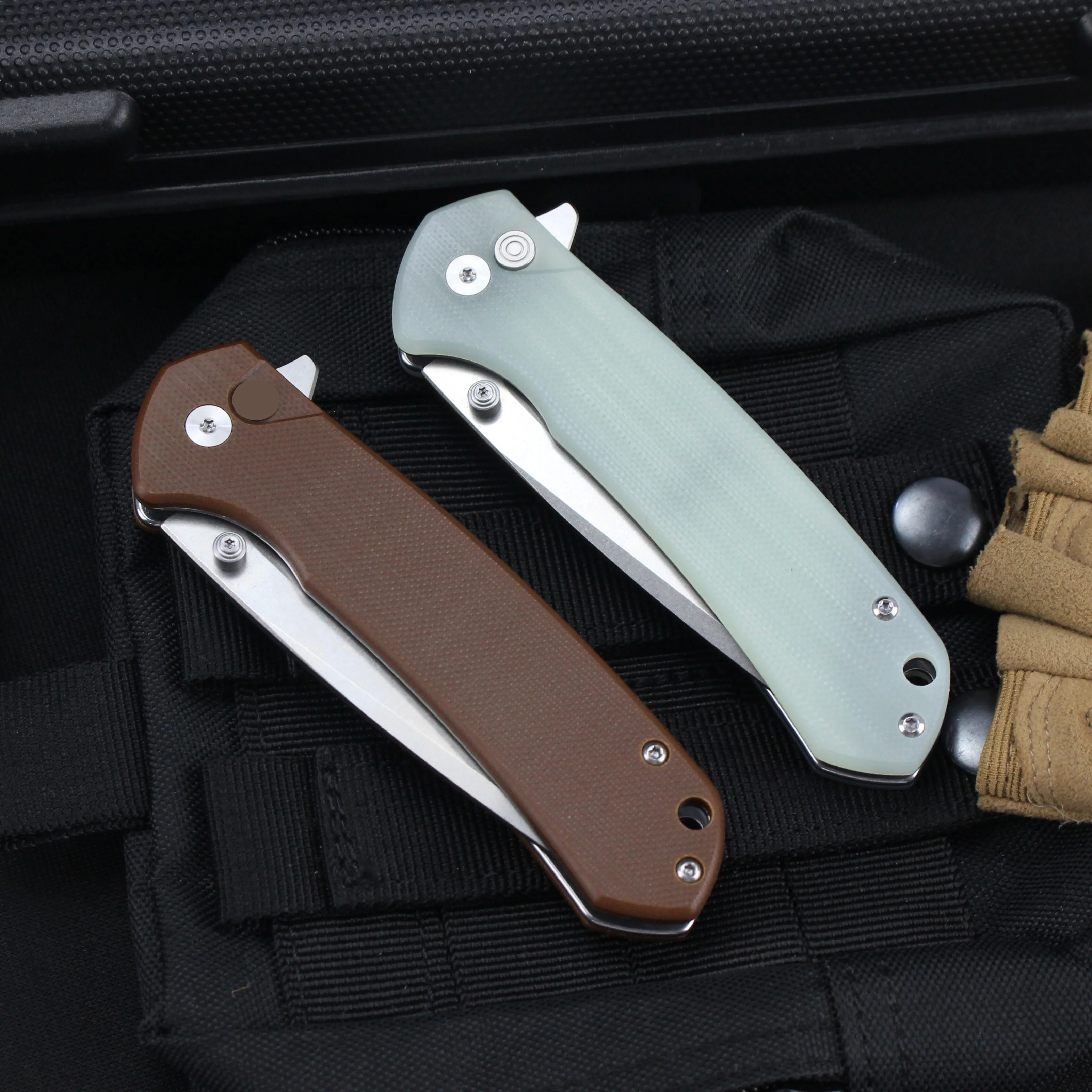 Outdoor Folding Knife D2 Steel Blade G10 Handle Camping Hunting EDC Pocket Knives For Men Multi functional Tool