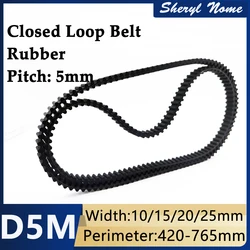 Rubber double-sided teeth D5M circular transmission belt with a bandwidth of 420 450 460 480 500 580 630 synchronous belt
