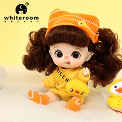 Mini Pocket Doll Girl's Toy Birthday Gift Holiday Gifts 12cm Smile Surprised Expression Cute Animal Design Keychain Accessories