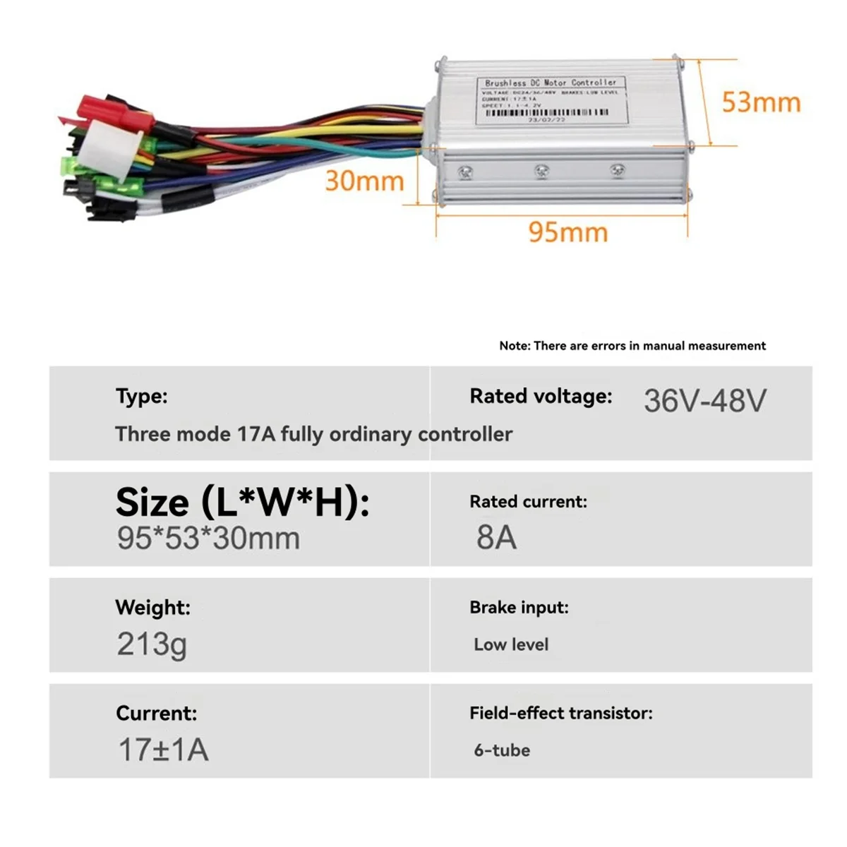 

X61A_36V/48V 17A Brushless Controller S869 for E-Bike/Scooter Repair