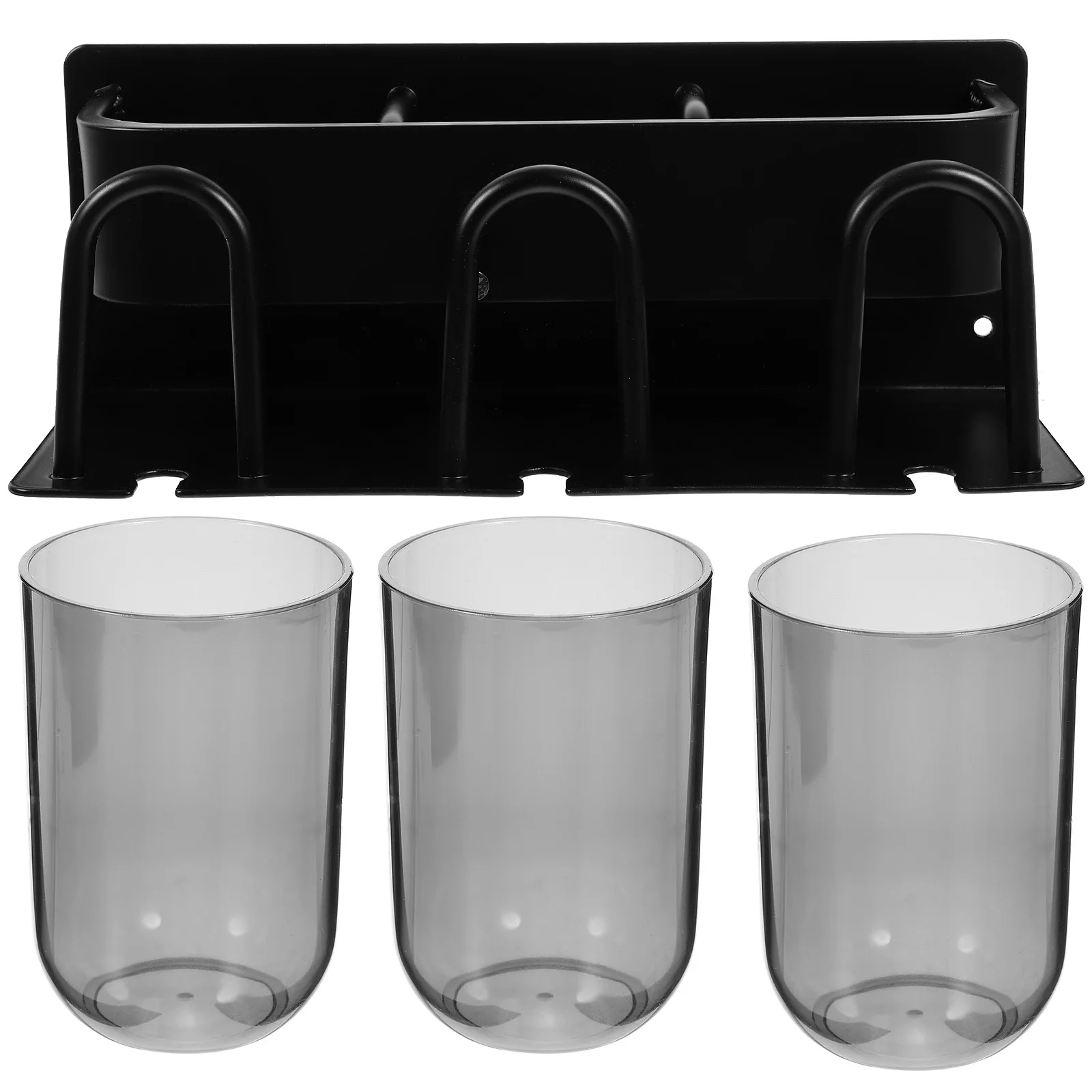 

1Set Space Aluminum Toothbrush Cup Holder Bathroom Storage Rack Easy Clean Non-Punching Design Toothpaste Rack