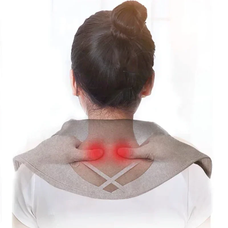 Vibrating Neck Shoulder Back Pinch Neck Car Cigar Lighter Shawl Belt Massager