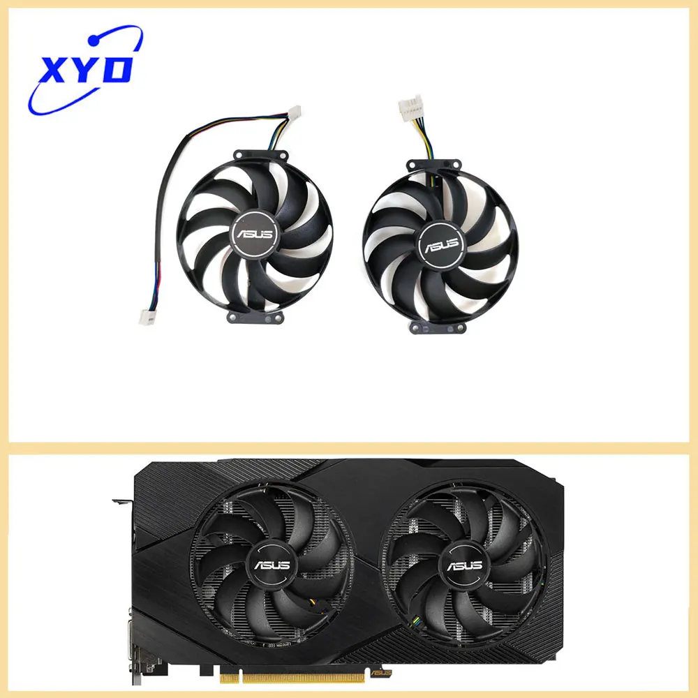 NEW 6PIN FDC10H12S9-C T129215SU GTX1660 RTX 2060 Super Fan for ASUS GTX 1660 1660Ti Dual EVO RTX2070 Graphics Card Cooler FaN