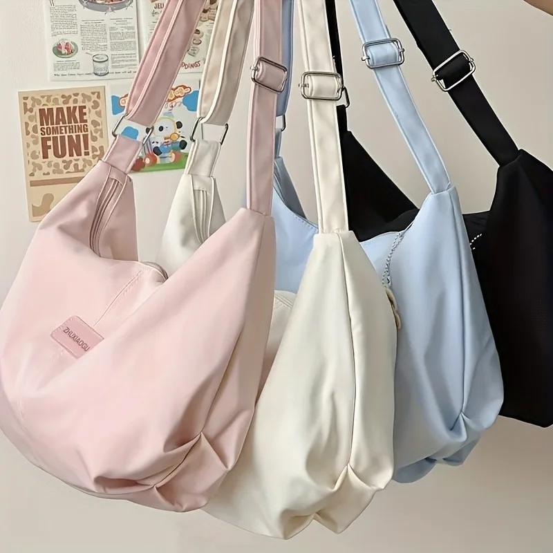 Modische Damen-Umhängetasche im japanischen Stil mit großem Fassungsvermögen, verstellbarer Schultergurt, vielseitige Umhängetaschen im College-Stil