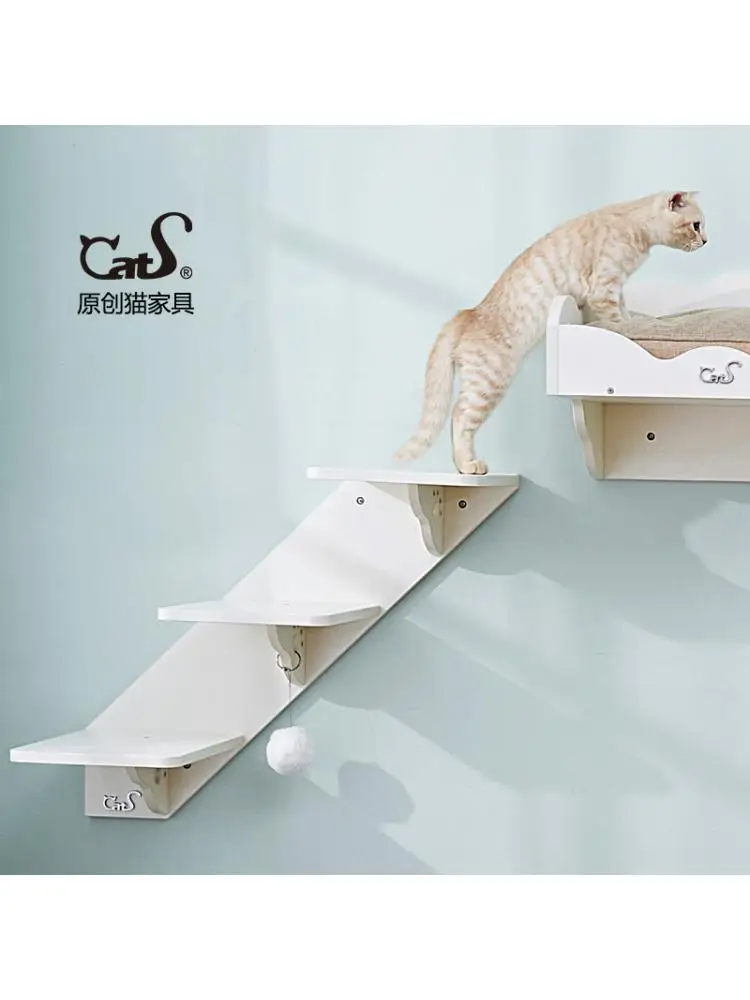 

Cat Furniture Cat Stairs Solid Wood Ecological Board Cat Steps Crawling Play Cat Jumping Platform Cat Toys