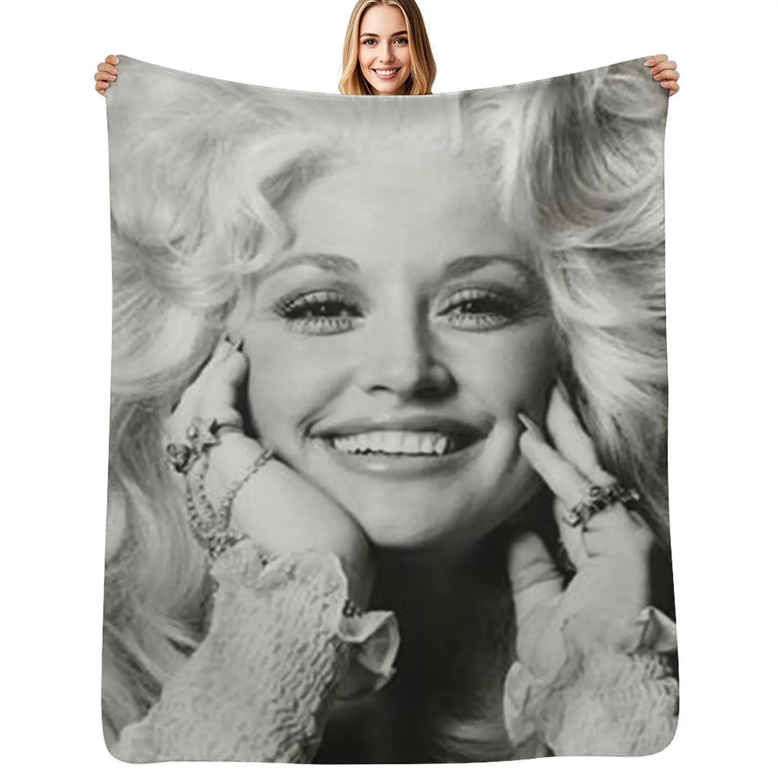 

dolly parton - beautiful retro Throw Blanket Soft Cozy Blanket for Pet Kids Adults