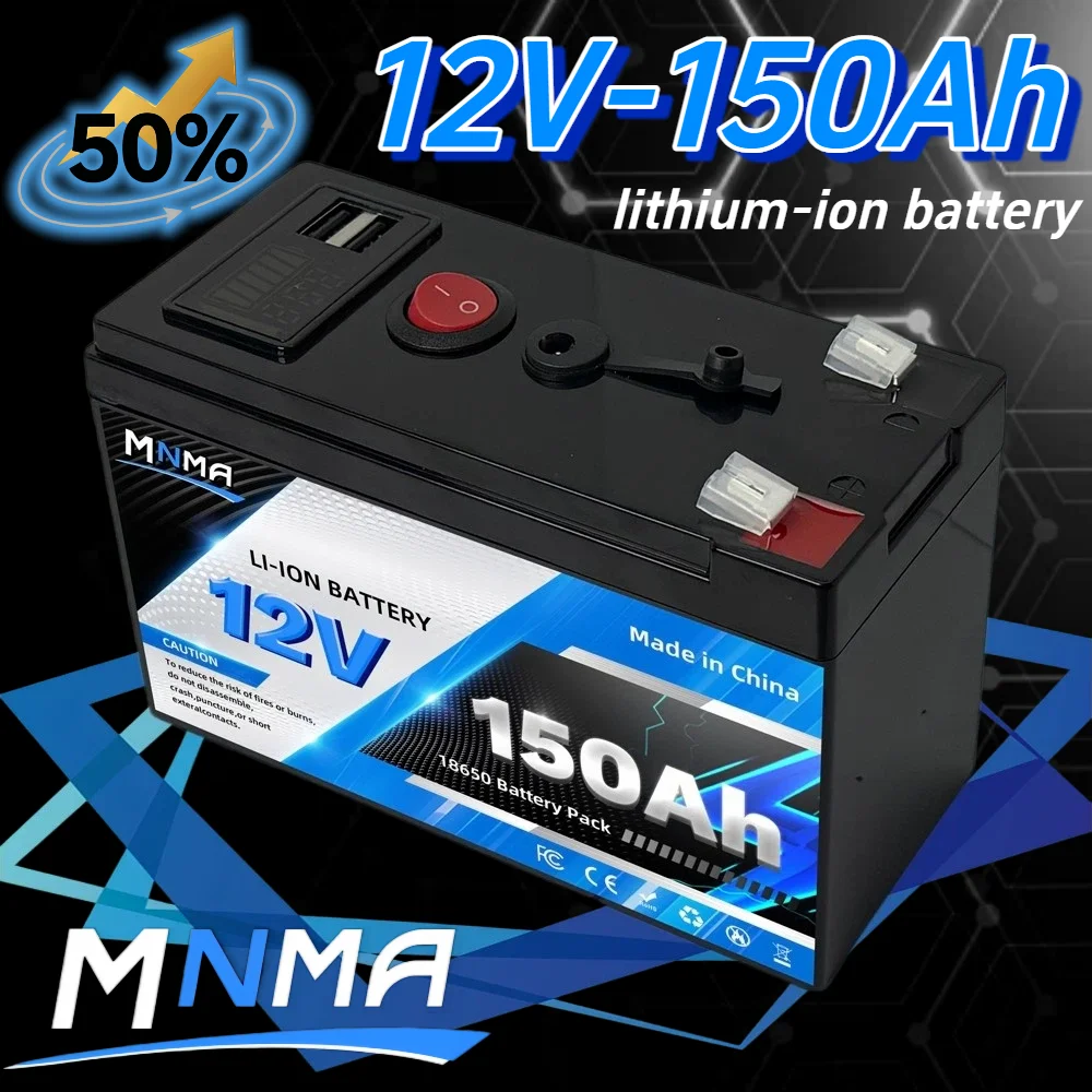 

Newly upgraded version 12V 150Ah lifepo4 battery A+ quality battery pack high capacity for fish detectors backup power supply