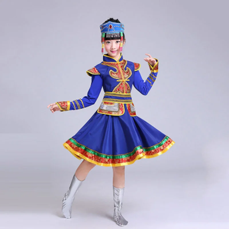 Songyuexia Children Russia Nation Performance Clothing Modern Stage Show Costumes Child Princess Skirt Party dance Dress