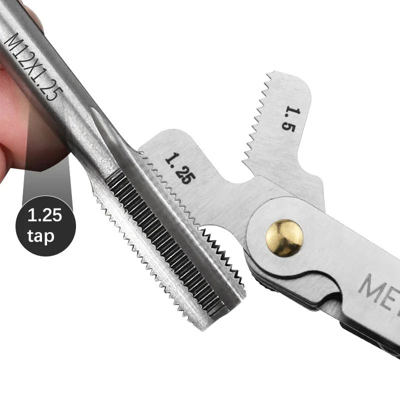 52 Piece Thread Gauge Set Stainless Steel Integrated Measuring Tool Metric 60° And Imperial 55° for Accurate Thread Measurement