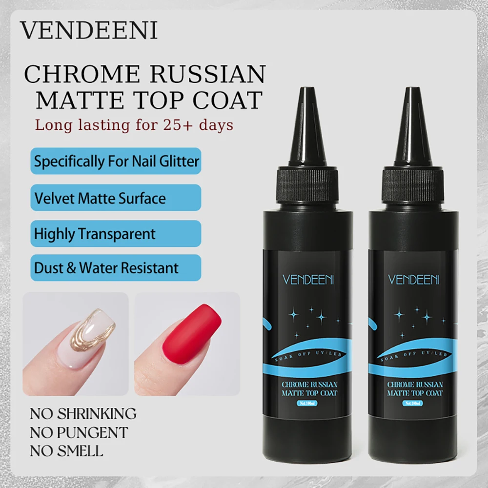 Vendeeni 17 Kinds UV Functional Gel Nail Polish Top Coat Base Coat Glitter Chrome Gel Builder Extension Gel Pure Black White Gel