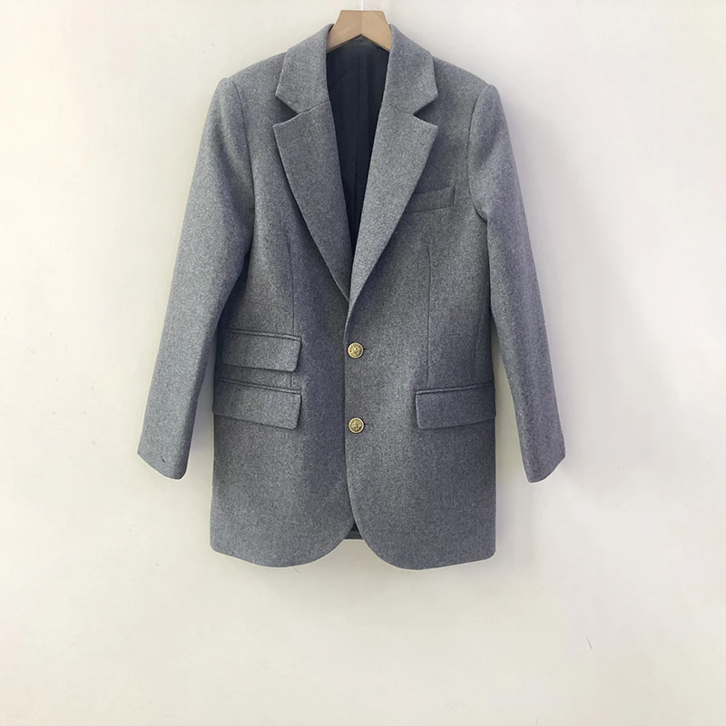 

Zadig Wool Suit Female Chic V-Neck Loosen Occasion Blazer Female Fashion Solid Color Elegant Lapel Formal Blazers Lady Suit Tops