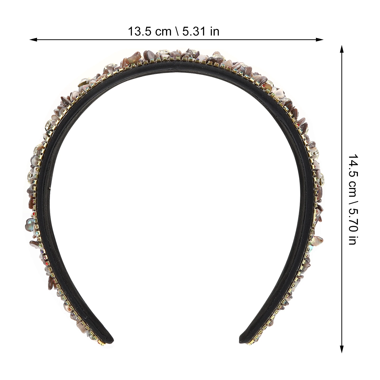 

Trendy Headdress Miss Gems Headband Cotton Fancy Headbands for Women's Hair