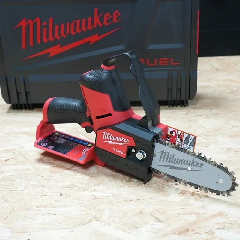 

NEW MILWAUKEE PRUNING CHAIN SAW M12FHS-0 BATTERY HATCHET SAW - M12 Bare metal with toolbox