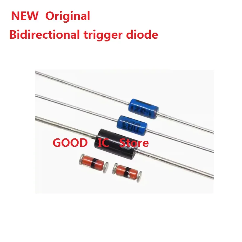 50PCS LLDB3 LL34 SMD bidirectional trigger diode DB3W SOD-123/1206 DB3 black plastic sealed DO41 DIP2 red blue DO35 glass sealed